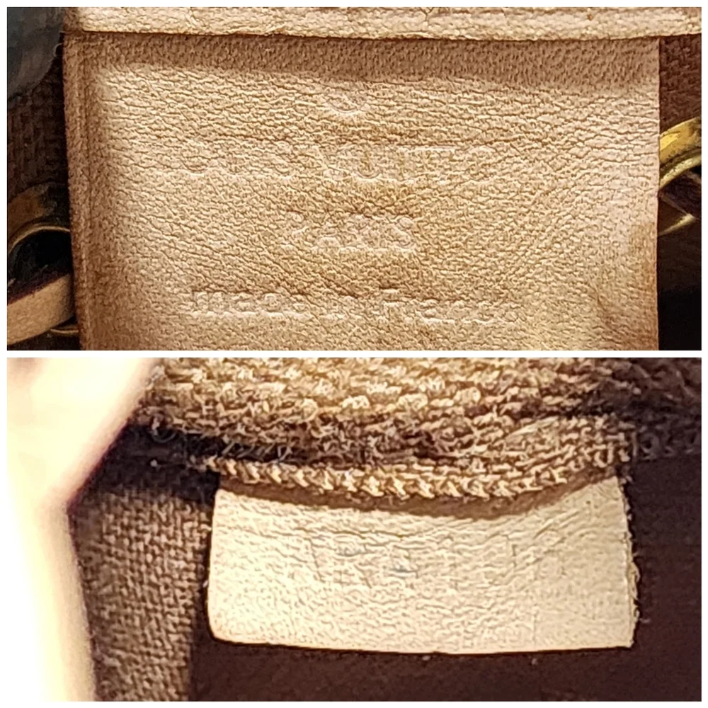 LOUIS VUITTON Monogram Nano Noe Bucket Bag Beige/Brown